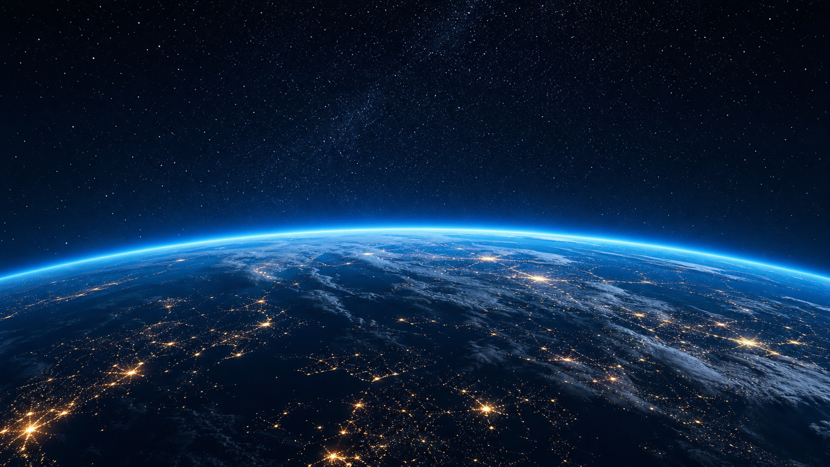 Earth at night from space